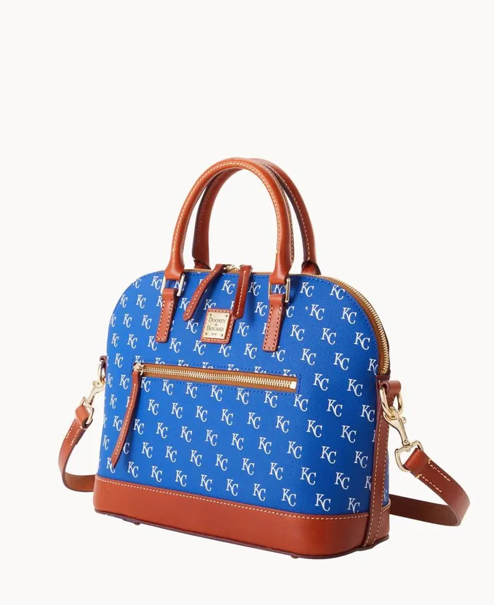 Dooney and Bourke MLB Royals Domed Zip Satchel Royals WomenMen Satchels