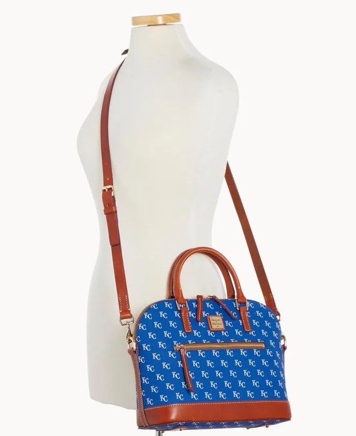 Dooney and Bourke MLB Royals Domed Zip Satchel Royals WomenMen Satchels