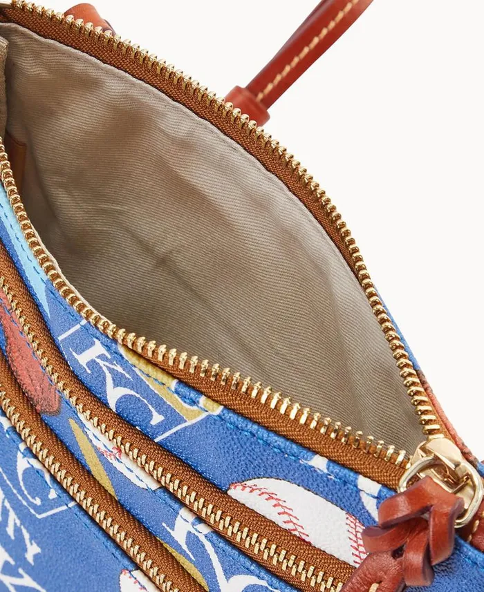 Dooney and Bourke MLB Royals N S Triple Zip Crossbody Royals WomenMen Crossbodies Dooney and Bourke MLB Royals N S Triple Zip Crossbody Royals WomenMen Crossbodies