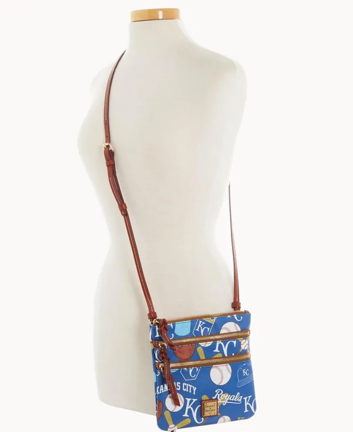 Dooney and Bourke MLB Royals N S Triple Zip Crossbody Royals WomenMen Crossbodies Dooney and Bourke MLB Royals N S Triple Zip Crossbody Royals WomenMen Crossbodies