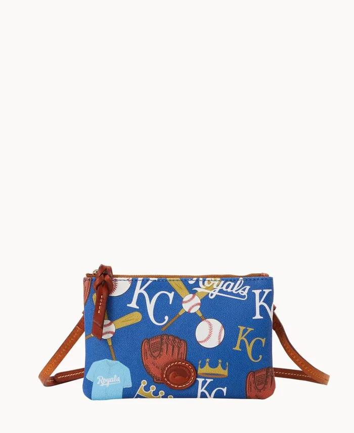 Dooney and Bourke MLB Royals Top Zip Crossbody Royals WomenMen Crossbodies