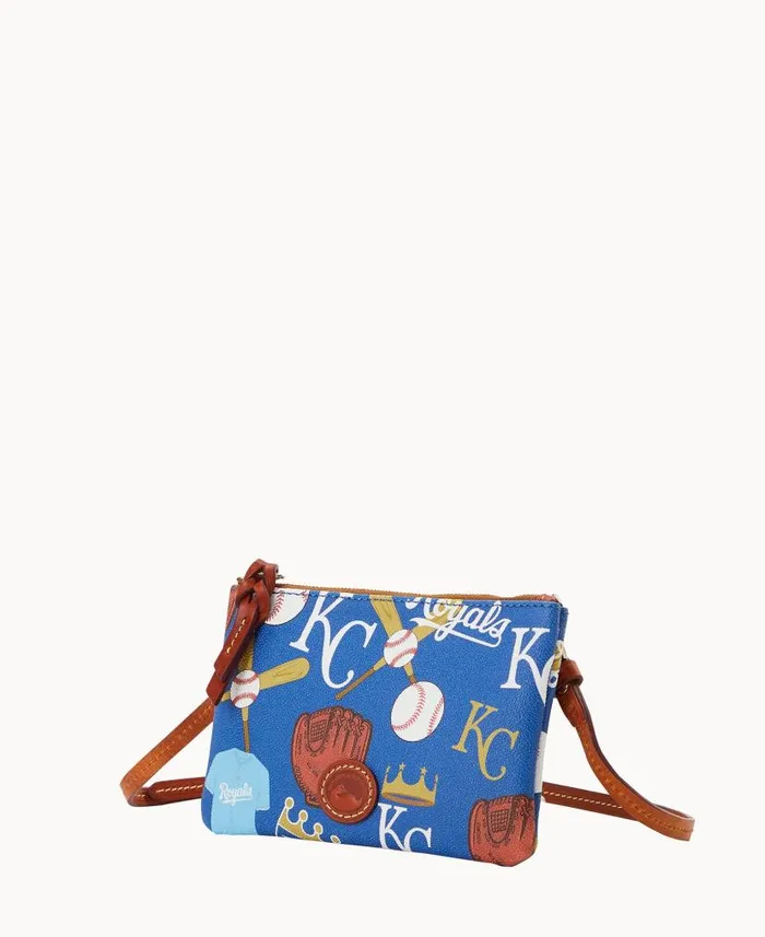 Dooney and Bourke MLB Royals Top Zip Crossbody Royals WomenMen Crossbodies