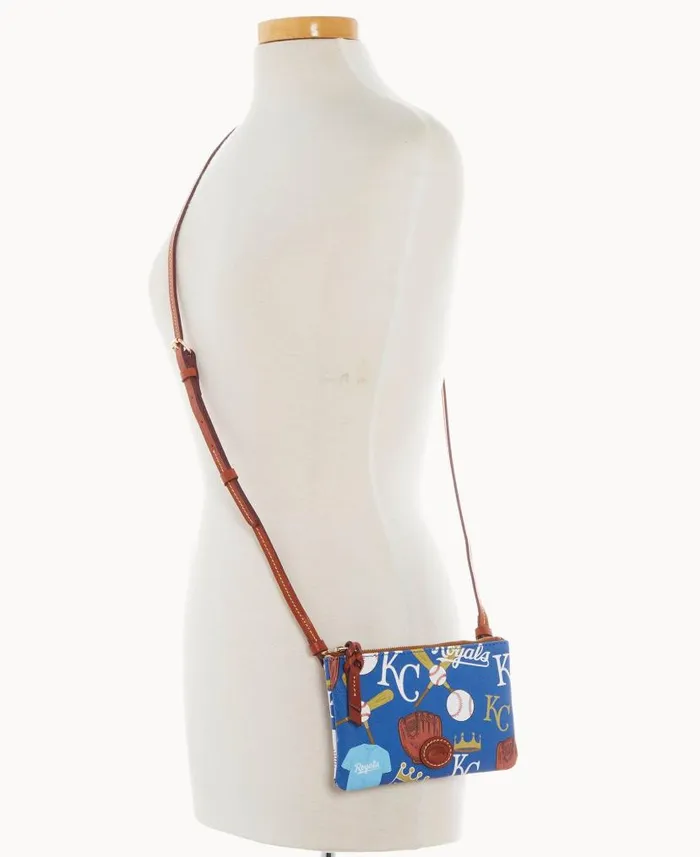 Dooney and Bourke MLB Royals Top Zip Crossbody Royals WomenMen Crossbodies