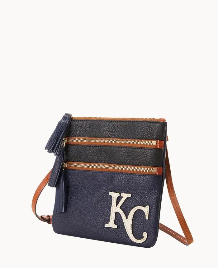 Dooney and Bourke MLB Royals Triple Zip Crossbody Royals WomenMen Crossbodies Dooney and Bourke MLB Royals Triple Zip Crossbody Royals WomenMen Crossbodies