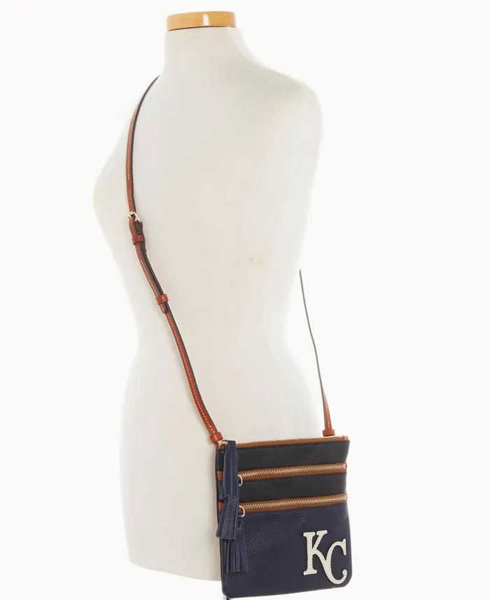 Dooney and Bourke MLB Royals Triple Zip Crossbody Royals WomenMen Crossbodies Dooney and Bourke MLB Royals Triple Zip Crossbody Royals WomenMen Crossbodies