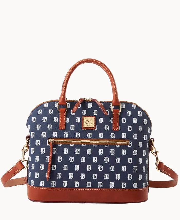Dooney and Bourke MLB Tigers Domed Zip Satchel Tigers WomenMen Satchels
