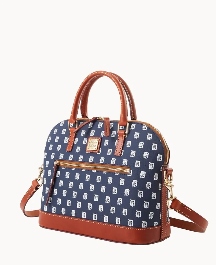 Dooney and Bourke MLB Tigers Domed Zip Satchel Tigers WomenMen Satchels