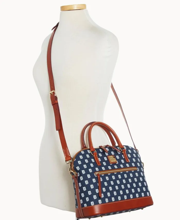 Dooney and Bourke MLB Tigers Domed Zip Satchel Tigers WomenMen Satchels