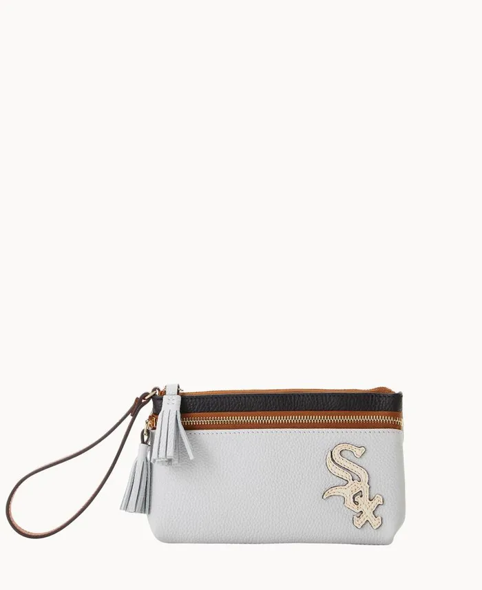 Dooney and Bourke MLB White Sox Double Zip Wristlet White Sox WomenMen Wallets Dooney and Bourke MLB White Sox Double Zip Wristlet White Sox WomenMen Wallets