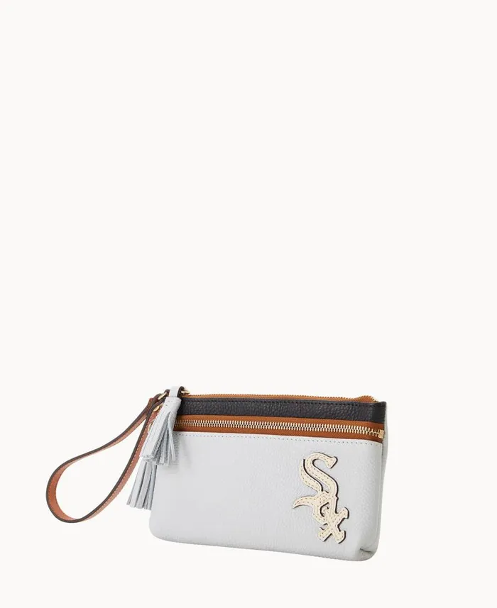 Dooney and Bourke MLB White Sox Double Zip Wristlet White Sox WomenMen Wallets Dooney and Bourke MLB White Sox Double Zip Wristlet White Sox WomenMen Wallets