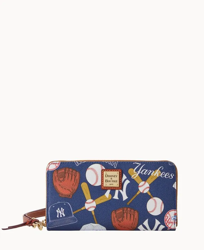 Dooney and Bourke MLB Yankees Large Zip Around Wristlet Yankees WomenMen Wallets Dooney and Bourke MLB Yankees Large Zip Around Wristlet Yankees WomenMen Wallets