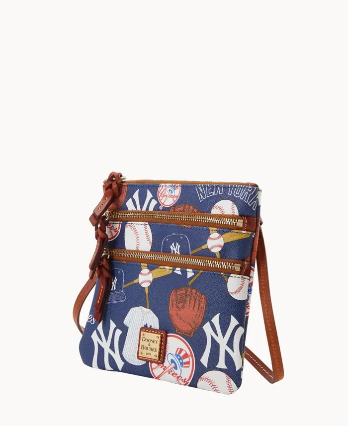 Dooney and Bourke MLB Yankees N S Triple Zip Crossbody Yankees WomenMen Crossbodies Dooney and Bourke MLB Yankees N S Triple Zip Crossbody Yankees WomenMen Crossbodies