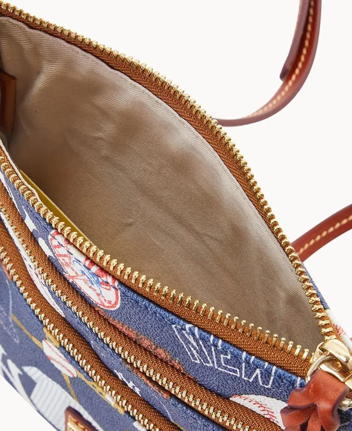 Dooney and Bourke MLB Yankees N S Triple Zip Crossbody Yankees WomenMen Crossbodies Dooney and Bourke MLB Yankees N S Triple Zip Crossbody Yankees WomenMen Crossbodies