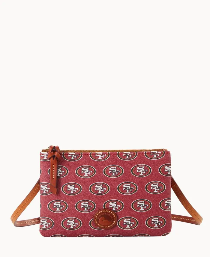 Dooney and Bourke NFL 49ERS Top Zip Crossbody 49ers WomenMen Crossbodies