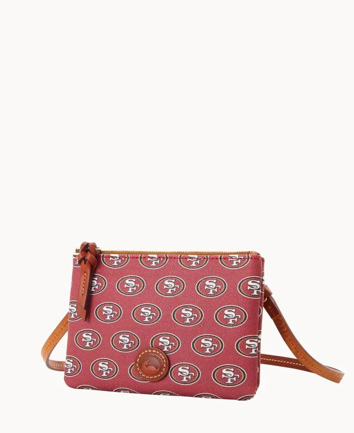 Dooney and Bourke NFL 49ERS Top Zip Crossbody 49ers WomenMen Crossbodies