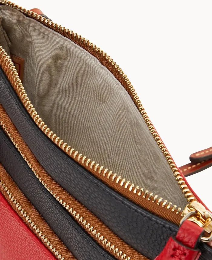Dooney and Bourke NFL 49ERS Triple Zip Crossbody 49ers WomenMen Crossbodies