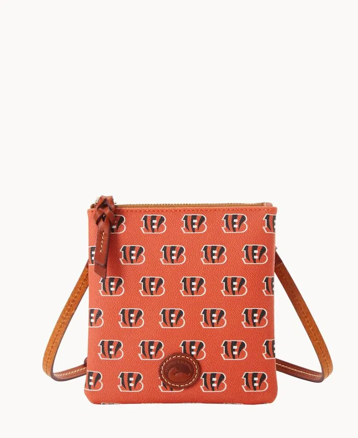 Dooney and Bourke NFL Bengals Small North South Top Zip Crossbody Bengals WomenMen Crossbodies Dooney and Bourke NFL Bengals Small North South Top Zip Crossbody Bengals WomenMen Crossbodies