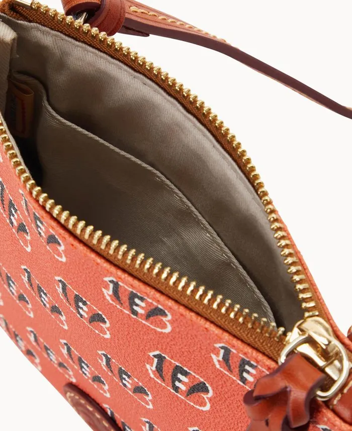 Dooney and Bourke NFL Bengals Small North South Top Zip Crossbody Bengals WomenMen Crossbodies Dooney and Bourke NFL Bengals Small North South Top Zip Crossbody Bengals WomenMen Crossbodies
