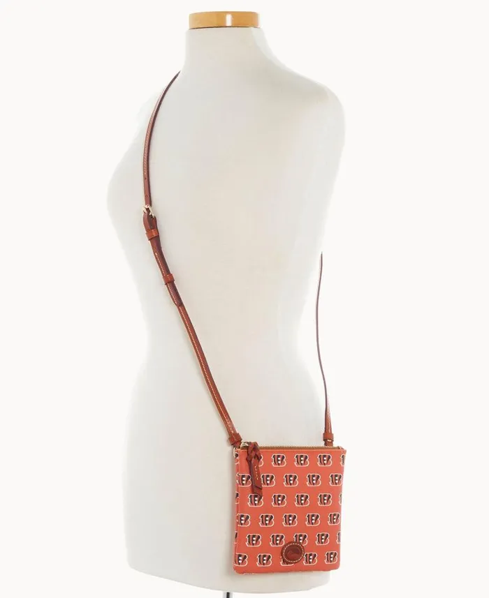 Dooney and Bourke NFL Bengals Small North South Top Zip Crossbody Bengals WomenMen Crossbodies Dooney and Bourke NFL Bengals Small North South Top Zip Crossbody Bengals WomenMen Crossbodies