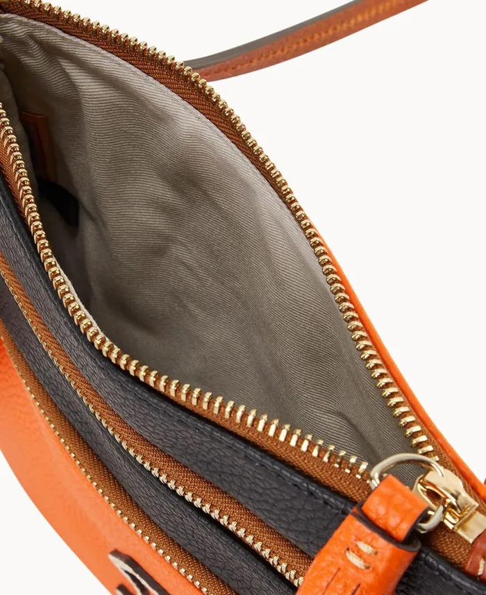 Dooney and Bourke NFL Bengals Triple Zip Crossbody Bengals WomenMen Crossbodies Dooney and Bourke NFL Bengals Triple Zip Crossbody Bengals WomenMen Crossbodies