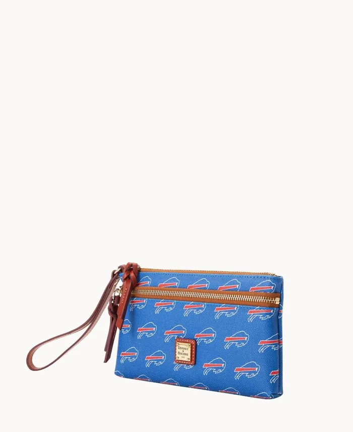 Dooney and Bourke NFL Bills Double Zip Wristlet Buffalo Bills WomenMen Wallets Dooney and Bourke NFL Bills Double Zip Wristlet Buffalo Bills WomenMen Wallets
