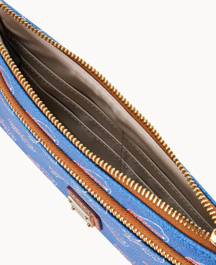 Dooney and Bourke NFL Bills Double Zip Wristlet Buffalo Bills WomenMen Wallets Dooney and Bourke NFL Bills Double Zip Wristlet Buffalo Bills WomenMen Wallets