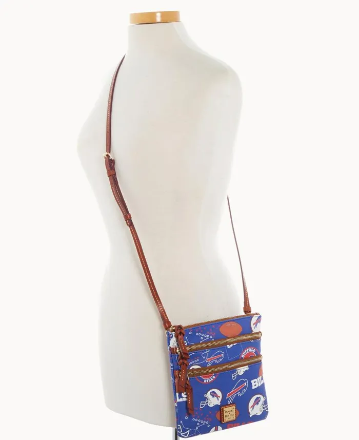 Dooney and Bourke NFL Bills N S Triple Zip Crossbody Bills WomenMen Crossbodies Dooney and Bourke NFL Bills N S Triple Zip Crossbody Bills WomenMen Crossbodies