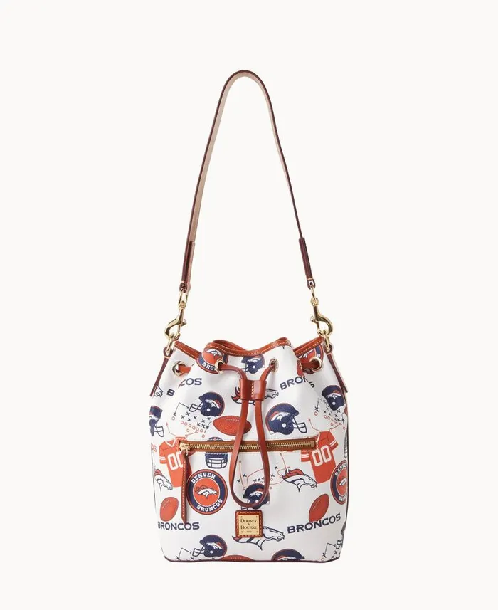 Dooney and Bourke NFL Broncos Drawstring Broncos WomenMen Shoulder Bags