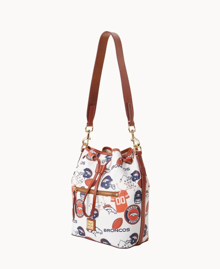 Dooney and Bourke NFL Broncos Drawstring Broncos WomenMen Shoulder Bags