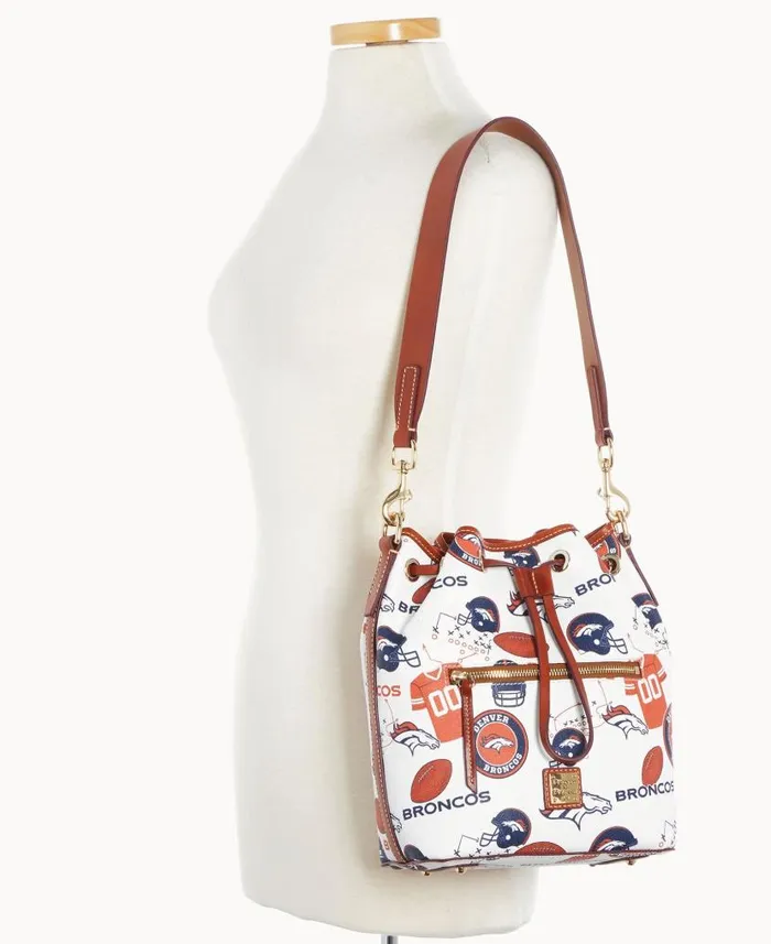 Dooney and Bourke NFL Broncos Drawstring Broncos WomenMen Shoulder Bags