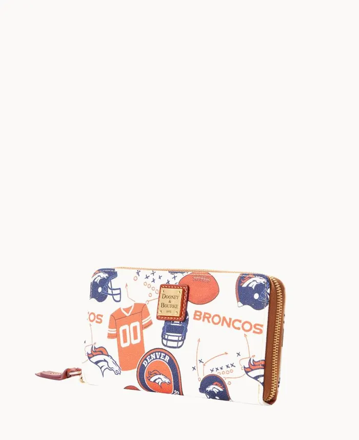 Dooney and Bourke NFL Broncos Large Zip Around Wristlet Broncos WomenMen Wallets Dooney and Bourke NFL Broncos Large Zip Around Wristlet Broncos WomenMen Wallets