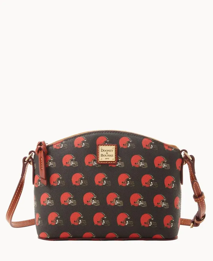 Dooney and Bourke NFL Browns Suki Crossbody Med Wristlet Browns WomenMen Crossbodies Dooney and Bourke NFL Browns Suki Crossbody Med Wristlet Browns WomenMen Crossbodies