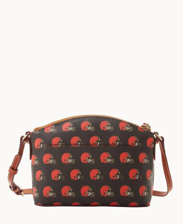 Dooney and Bourke NFL Browns Suki Crossbody Med Wristlet Browns WomenMen Crossbodies Dooney and Bourke NFL Browns Suki Crossbody Med Wristlet Browns WomenMen Crossbodies