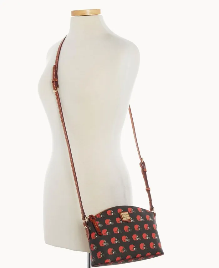 Dooney and Bourke NFL Browns Suki Crossbody Med Wristlet Browns WomenMen Crossbodies Dooney and Bourke NFL Browns Suki Crossbody Med Wristlet Browns WomenMen Crossbodies