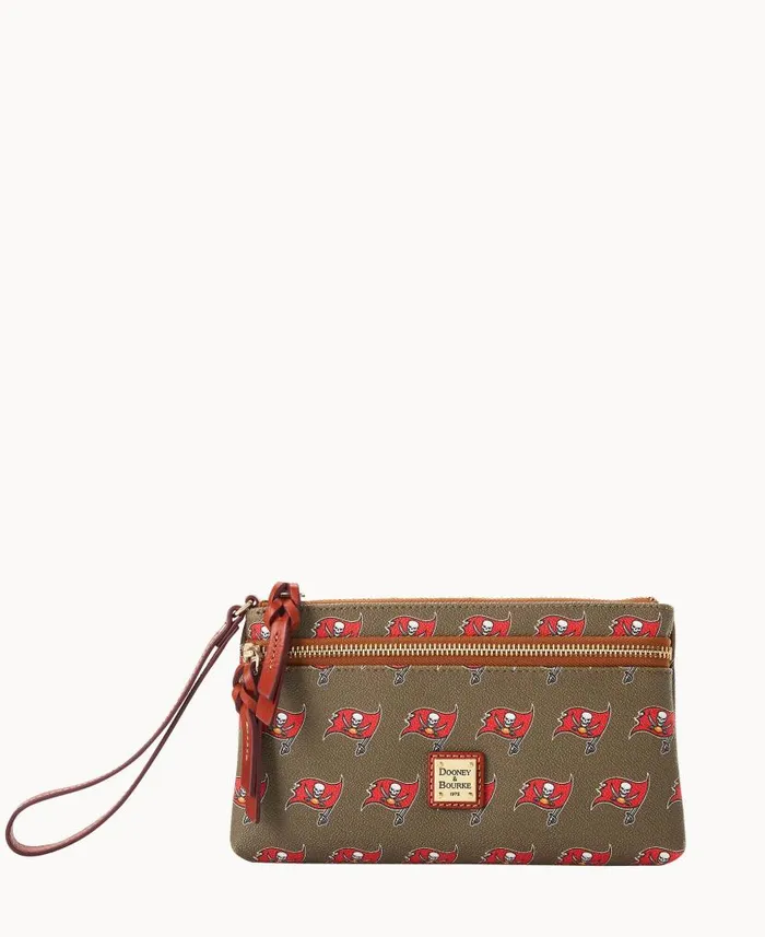 Dooney and Bourke NFL Buccaneers Double Zip Wristlet Tampa Bay Buccaneers WomenMen Wallets Dooney and Bourke NFL Buccaneers Double Zip Wristlet Tampa Bay Buccaneers WomenMen Wallets