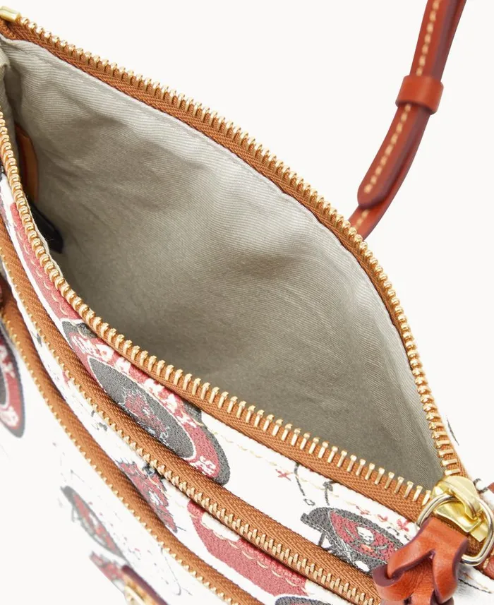 Dooney and Bourke NFL Buccaneers N S Triple Zip Crossbody Buccaneers WomenMen Crossbodies Dooney and Bourke NFL Buccaneers N S Triple Zip Crossbody Buccaneers WomenMen Crossbodies
