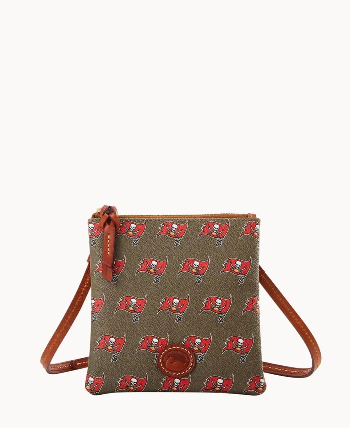 Dooney and Bourke NFL Buccaneers Small North South Top Zip Crossbody Buccaneers WomenMen Crossbodies Dooney and Bourke NFL Buccaneers Small North South Top Zip Crossbody Buccaneers WomenMen Crossbodies