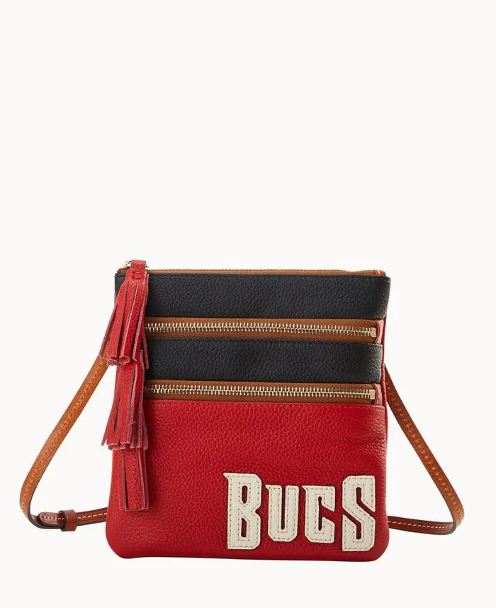Dooney and Bourke NFL Buccaneers Triple Zip Crossbody Buccaneers WomenMen Crossbodies Dooney and Bourke NFL Buccaneers Triple Zip Crossbody Buccaneers WomenMen Crossbodies