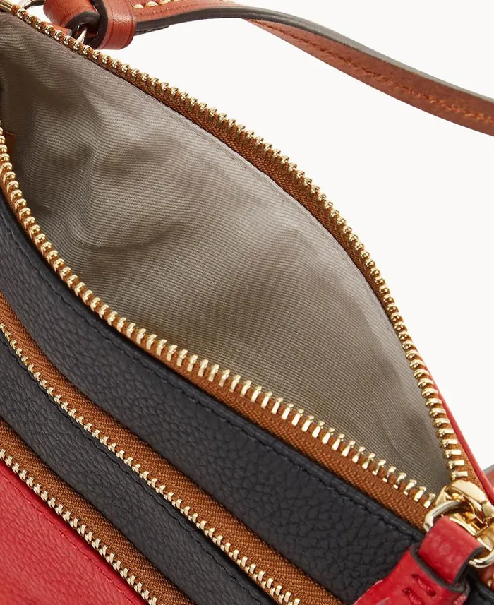 Dooney and Bourke NFL Buccaneers Triple Zip Crossbody Buccaneers WomenMen Crossbodies Dooney and Bourke NFL Buccaneers Triple Zip Crossbody Buccaneers WomenMen Crossbodies