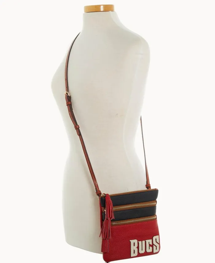 Dooney and Bourke NFL Buccaneers Triple Zip Crossbody Buccaneers WomenMen Crossbodies Dooney and Bourke NFL Buccaneers Triple Zip Crossbody Buccaneers WomenMen Crossbodies