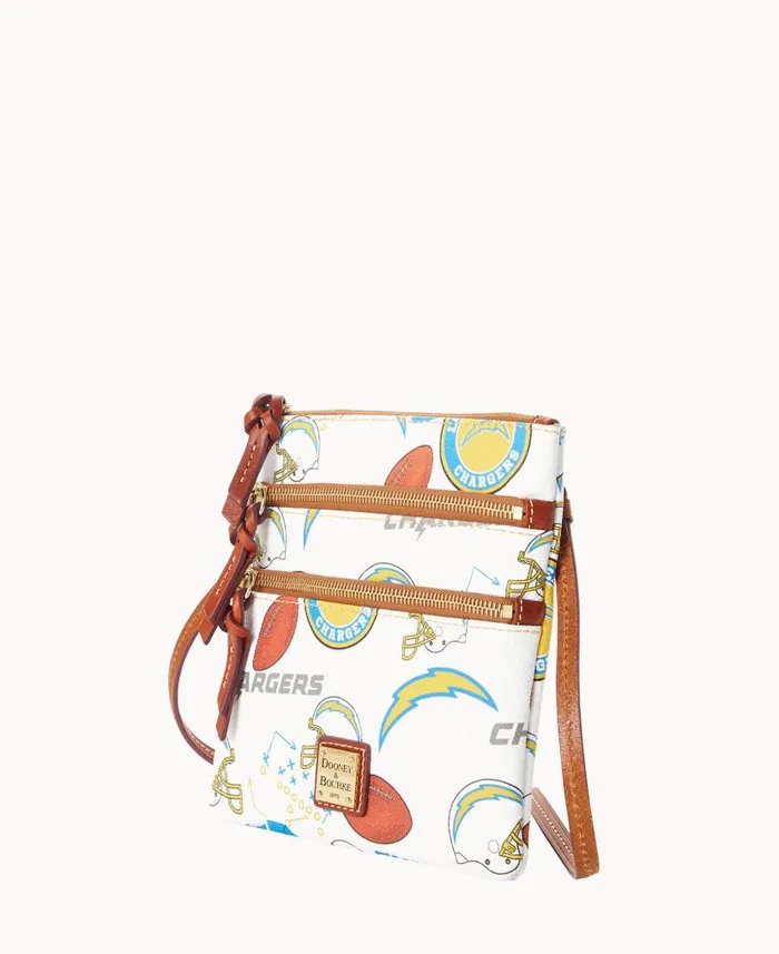 Dooney and Bourke NFL Chargers N S Triple Zip Crossbody Chargers WomenMen Crossbodies Dooney and Bourke NFL Chargers N S Triple Zip Crossbody Chargers WomenMen Crossbodies
