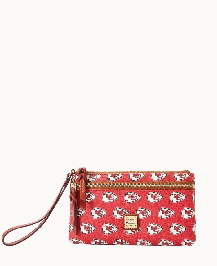 Dooney and Bourke NFL Chiefs Double Zip Wristlet Kansas City Chiefs WomenMen Wallets Dooney and Bourke NFL Chiefs Double Zip Wristlet Kansas City Chiefs WomenMen Wallets