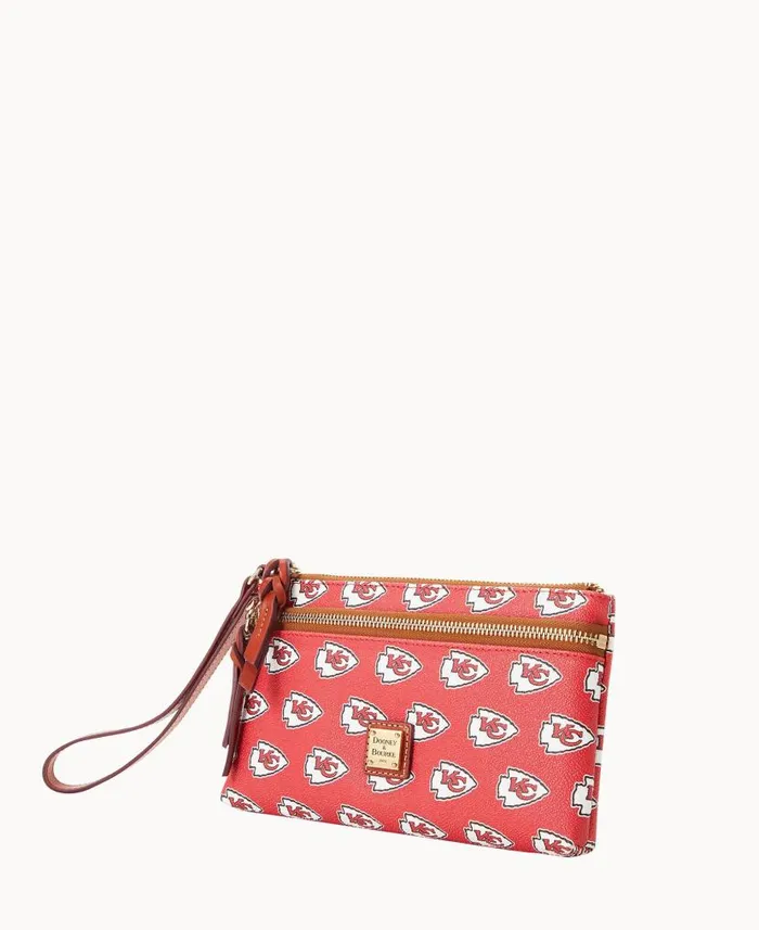 Dooney and Bourke NFL Chiefs Double Zip Wristlet Kansas City Chiefs WomenMen Wallets Dooney and Bourke NFL Chiefs Double Zip Wristlet Kansas City Chiefs WomenMen Wallets