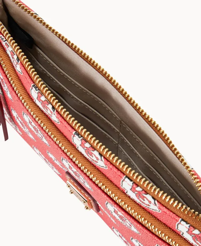 Dooney and Bourke NFL Chiefs Double Zip Wristlet Kansas City Chiefs WomenMen Wallets Dooney and Bourke NFL Chiefs Double Zip Wristlet Kansas City Chiefs WomenMen Wallets