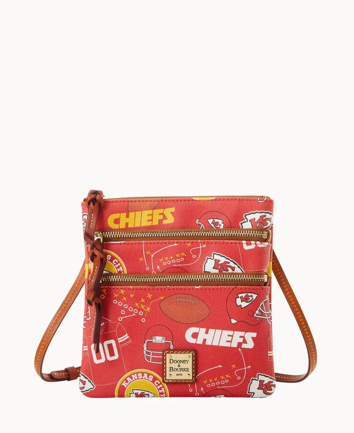 Dooney and Bourke NFL Chiefs N S Triple Zip Crossbody Chiefs WomenMen Crossbodies Dooney and Bourke NFL Chiefs N S Triple Zip Crossbody Chiefs WomenMen Crossbodies