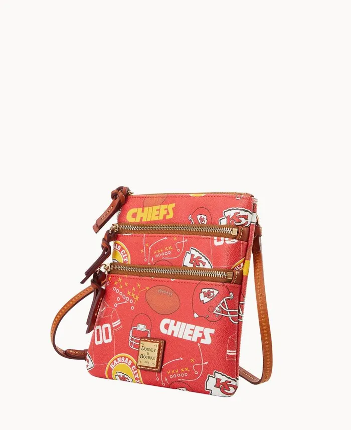 Dooney and Bourke NFL Chiefs N S Triple Zip Crossbody Chiefs WomenMen Crossbodies Dooney and Bourke NFL Chiefs N S Triple Zip Crossbody Chiefs WomenMen Crossbodies