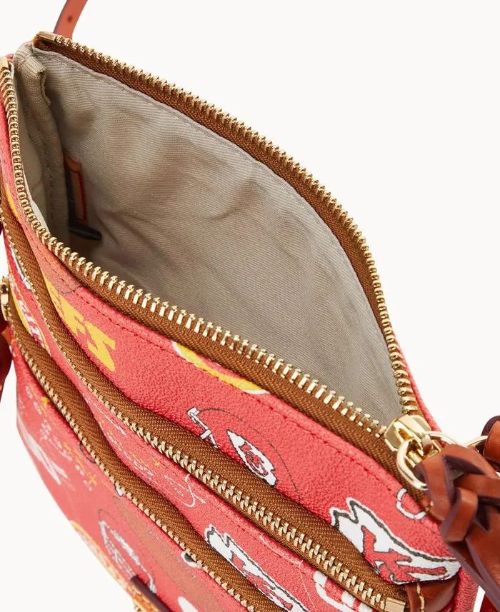 Dooney and Bourke NFL Chiefs N S Triple Zip Crossbody Chiefs WomenMen Crossbodies Dooney and Bourke NFL Chiefs N S Triple Zip Crossbody Chiefs WomenMen Crossbodies