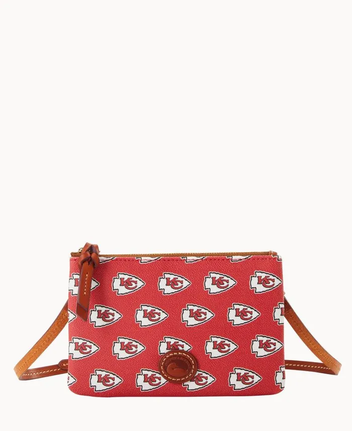 Dooney and Bourke NFL Chiefs Top Zip Crossbody Chiefs WomenMen Crossbodies