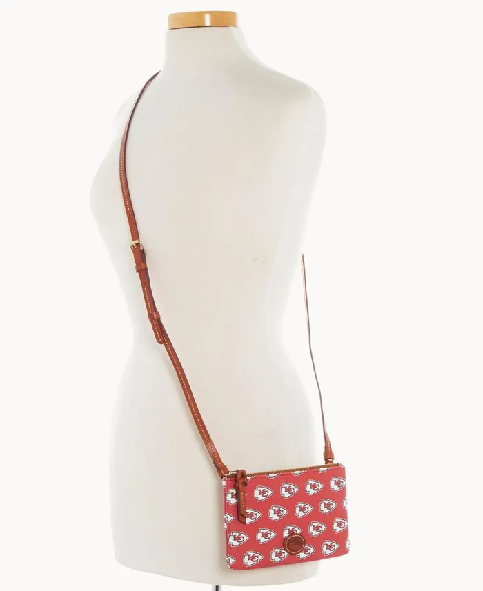 Dooney and Bourke NFL Chiefs Top Zip Crossbody Chiefs WomenMen Crossbodies
