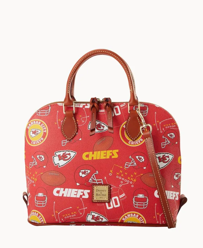 Dooney and Bourke NFL Chiefs Zip Zip Satchel Chiefs WomenMen Satchels